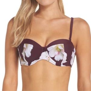 Ted Baker London Gardenia print molded bikini top